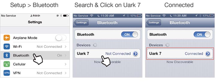 Uark 7 In-car Wireless (Bluetooth) AUX Adaptor installation step 4